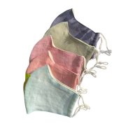 Khẩu trang muslin màu trơn tối giản